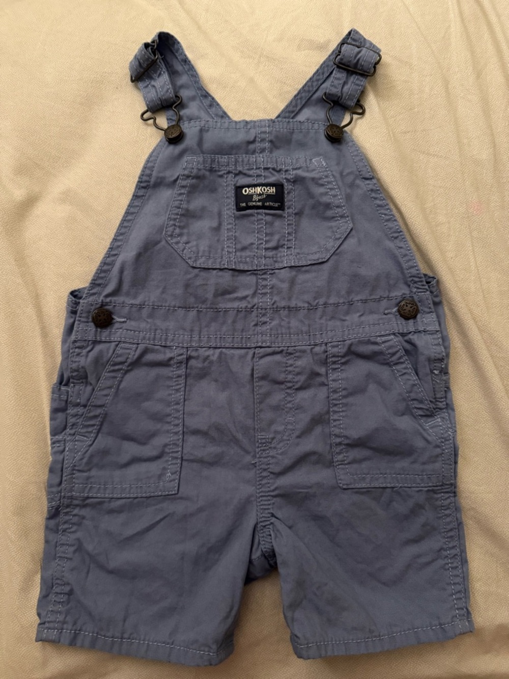OshKosh B'gosh Slate Blue Toddler Short Overalls
